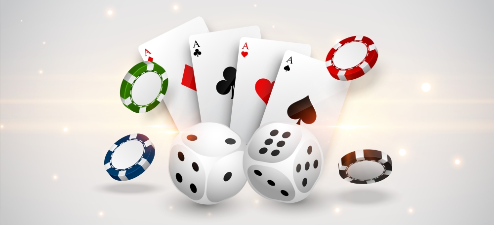 Casino Karten und Würfel