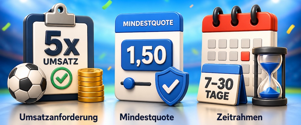 Die drei wichtigsten Qualitätskriterien bei Bonusbedingungen