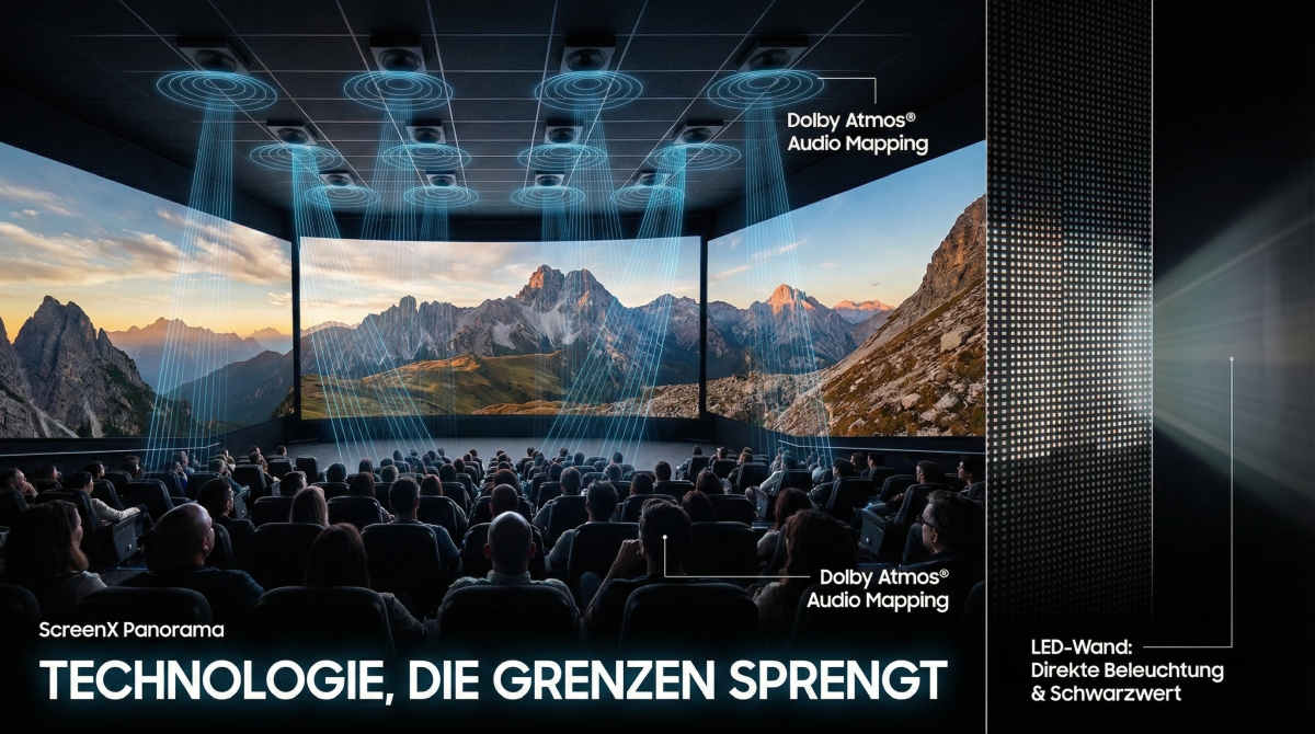Weitere immersive Technologien wie ScreenX oder Dolby Atmos