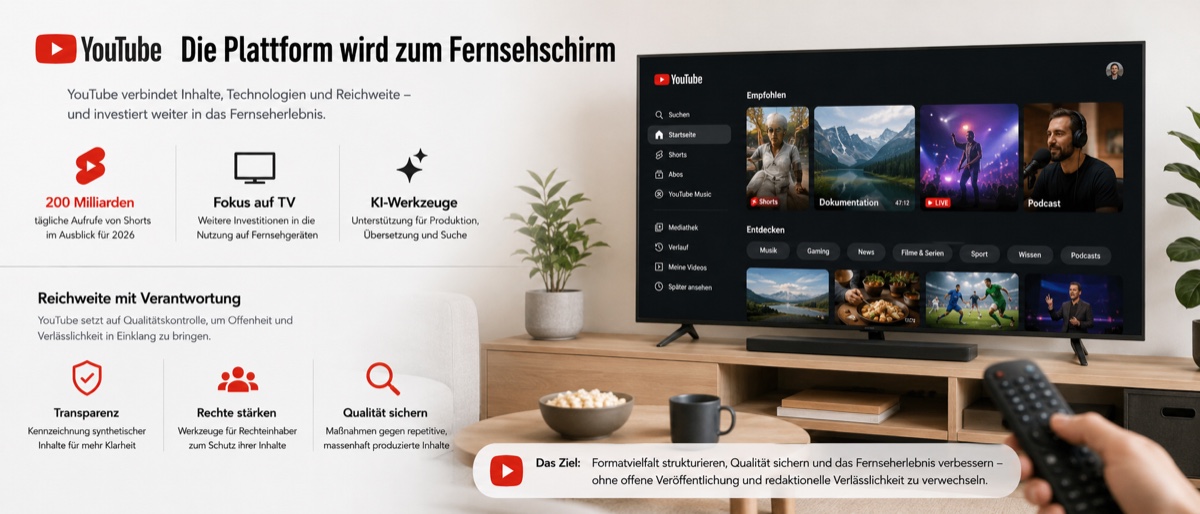 YouTube: Die Plattform wird zum Fernsehschirm